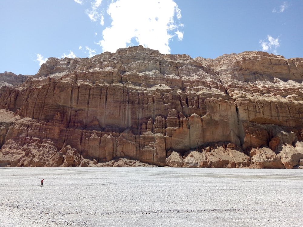 Una persona parada en medio de un desierto