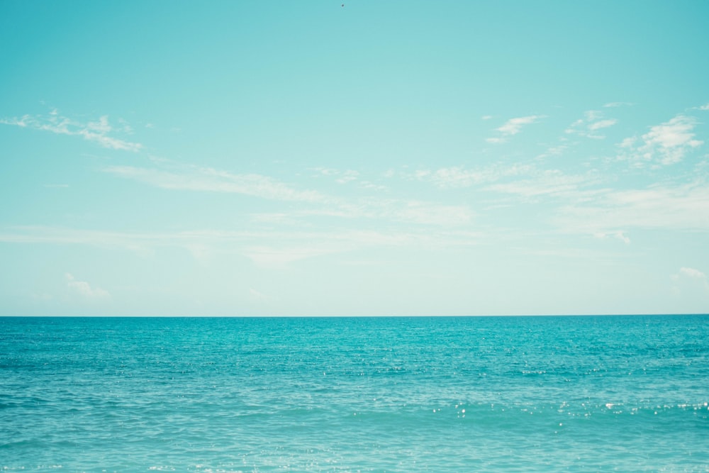 a view of the ocean from a beach