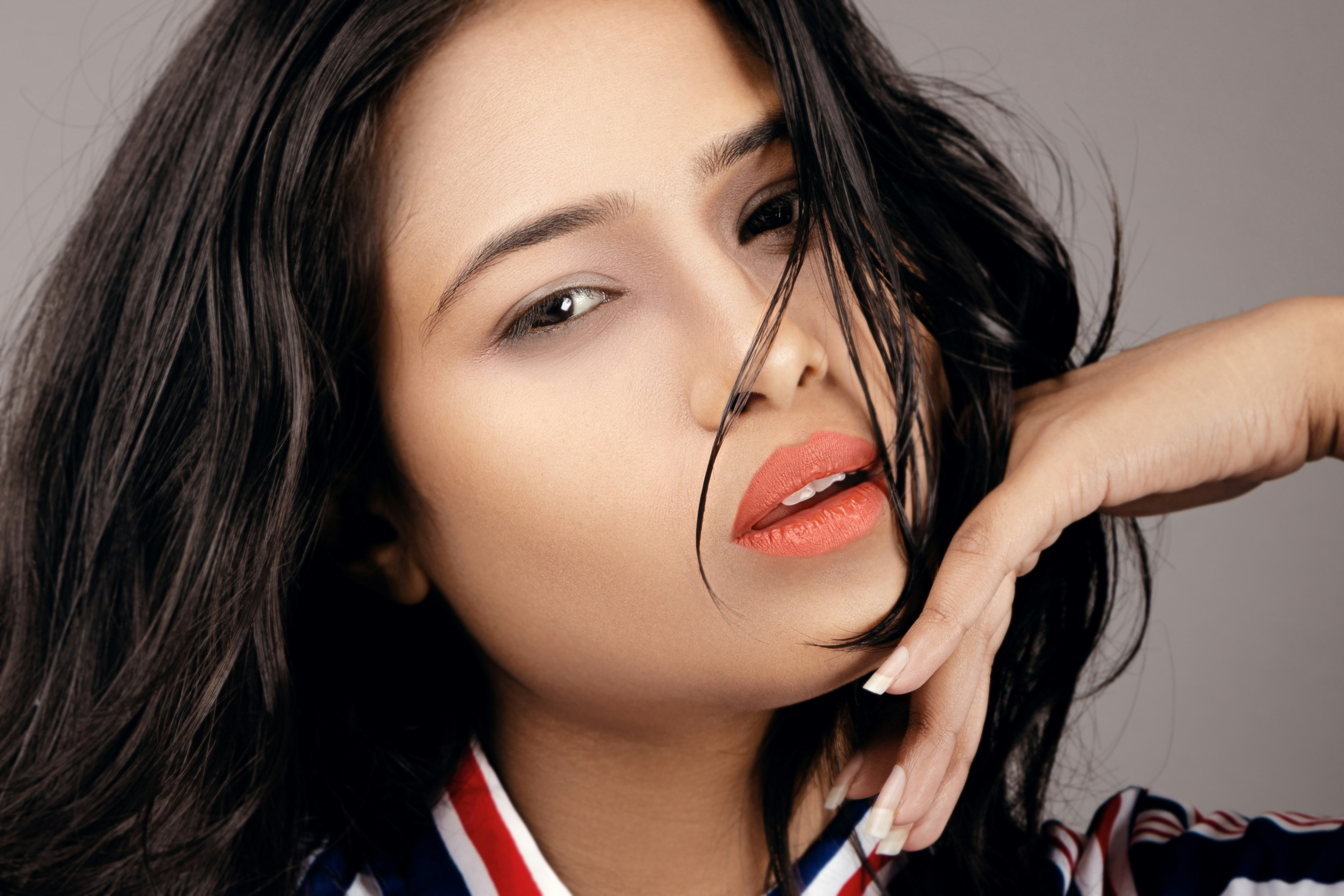 Artistic fashion influencer portrait