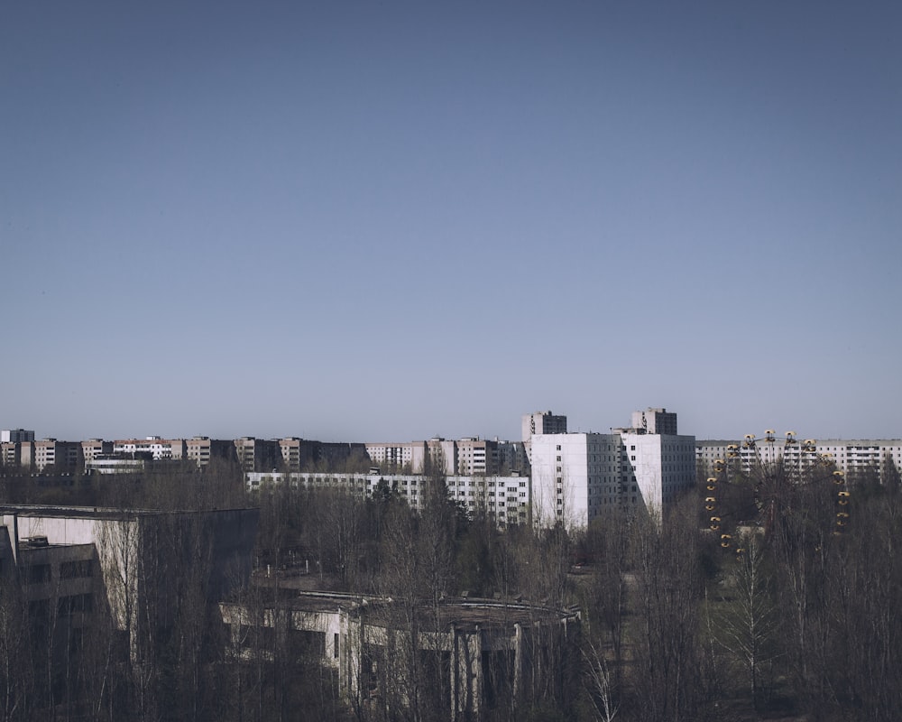 a view of a city from a distance