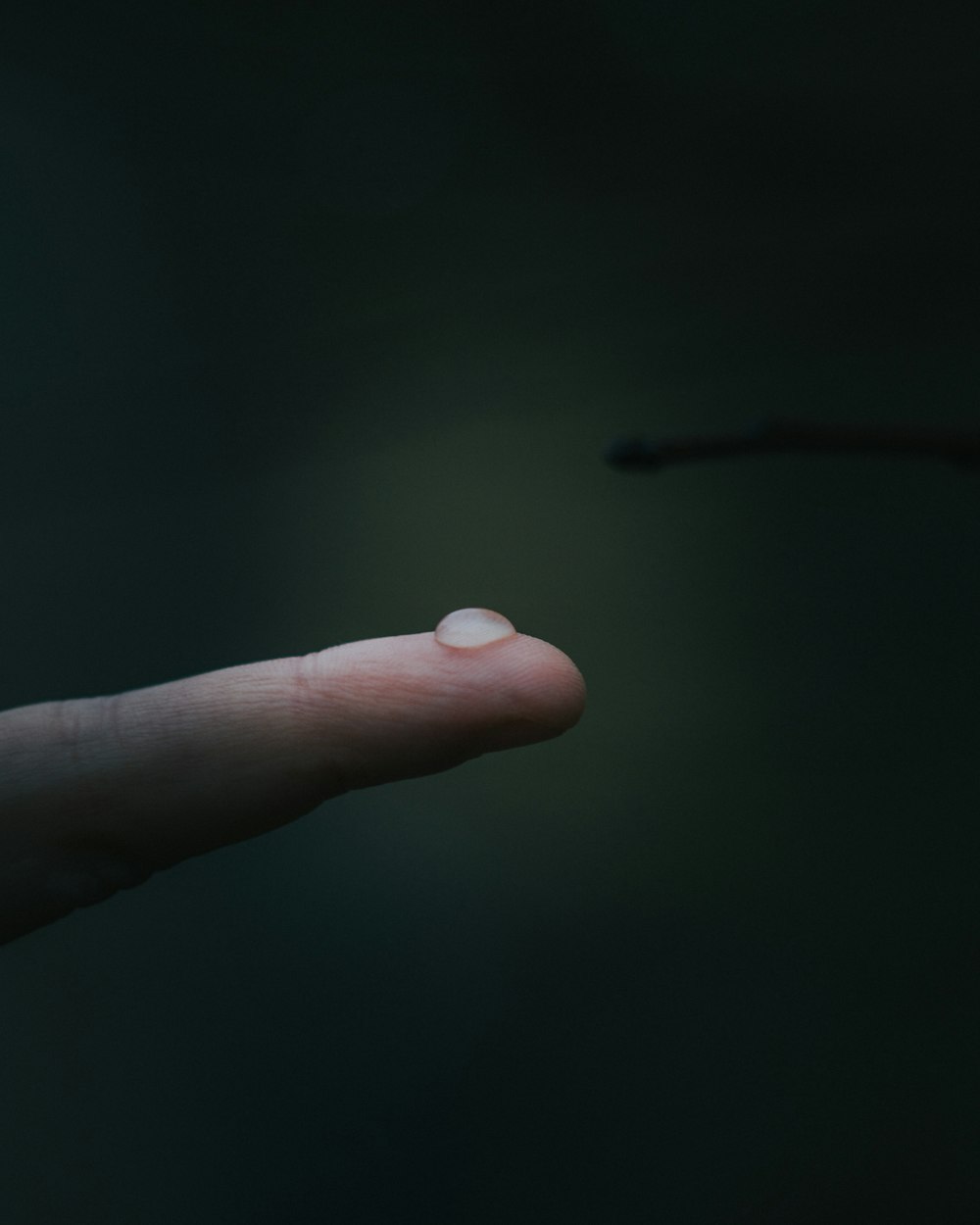 a person's hand holding something in the dark