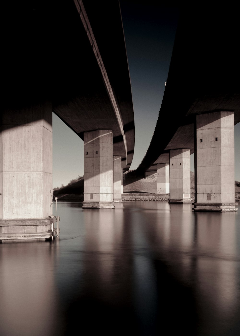 a bridge over a body of water