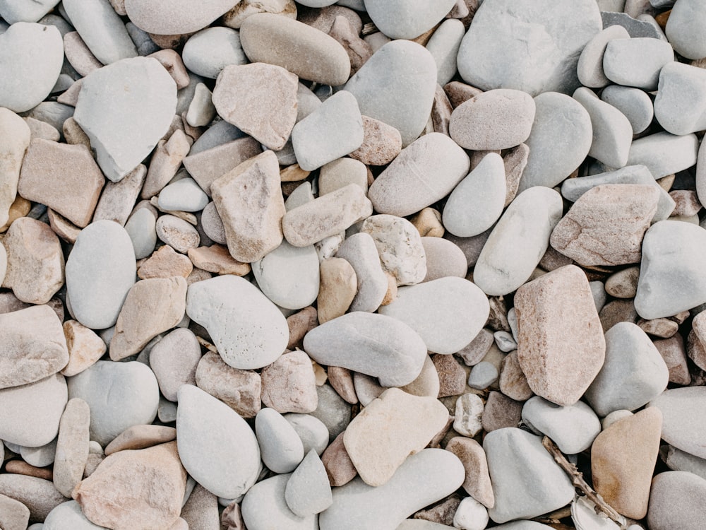 Gros plan d’un tas de rochers