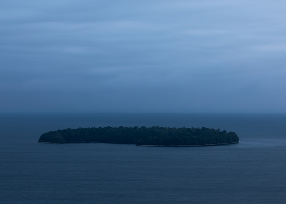 a small island in the middle of the ocean