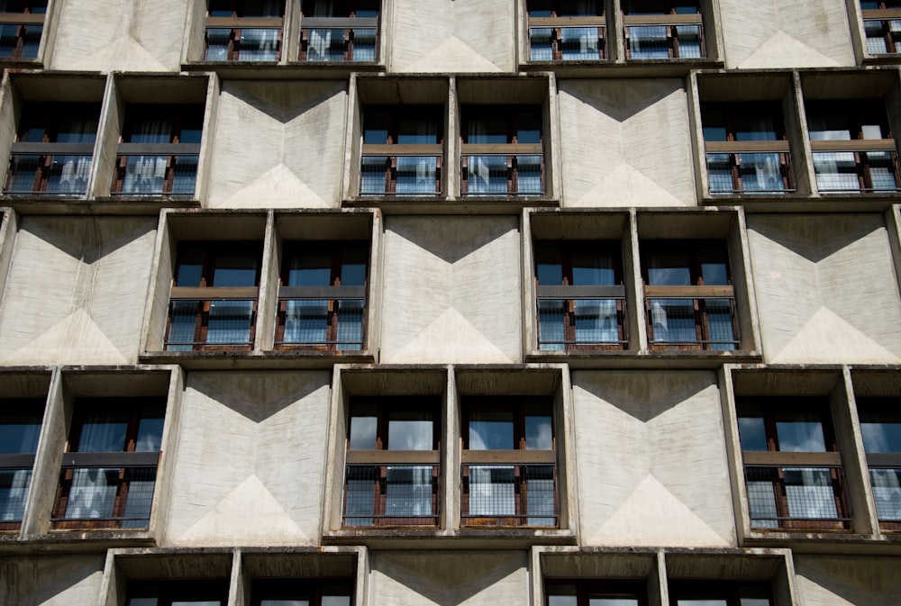 a very tall building with lots of windows