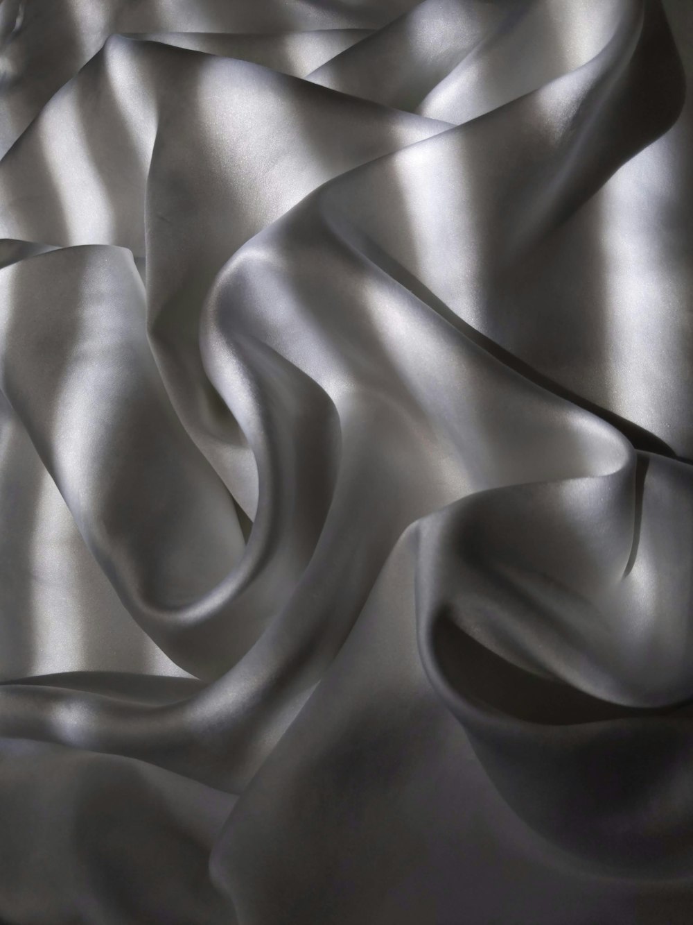 a close up view of a silver fabric