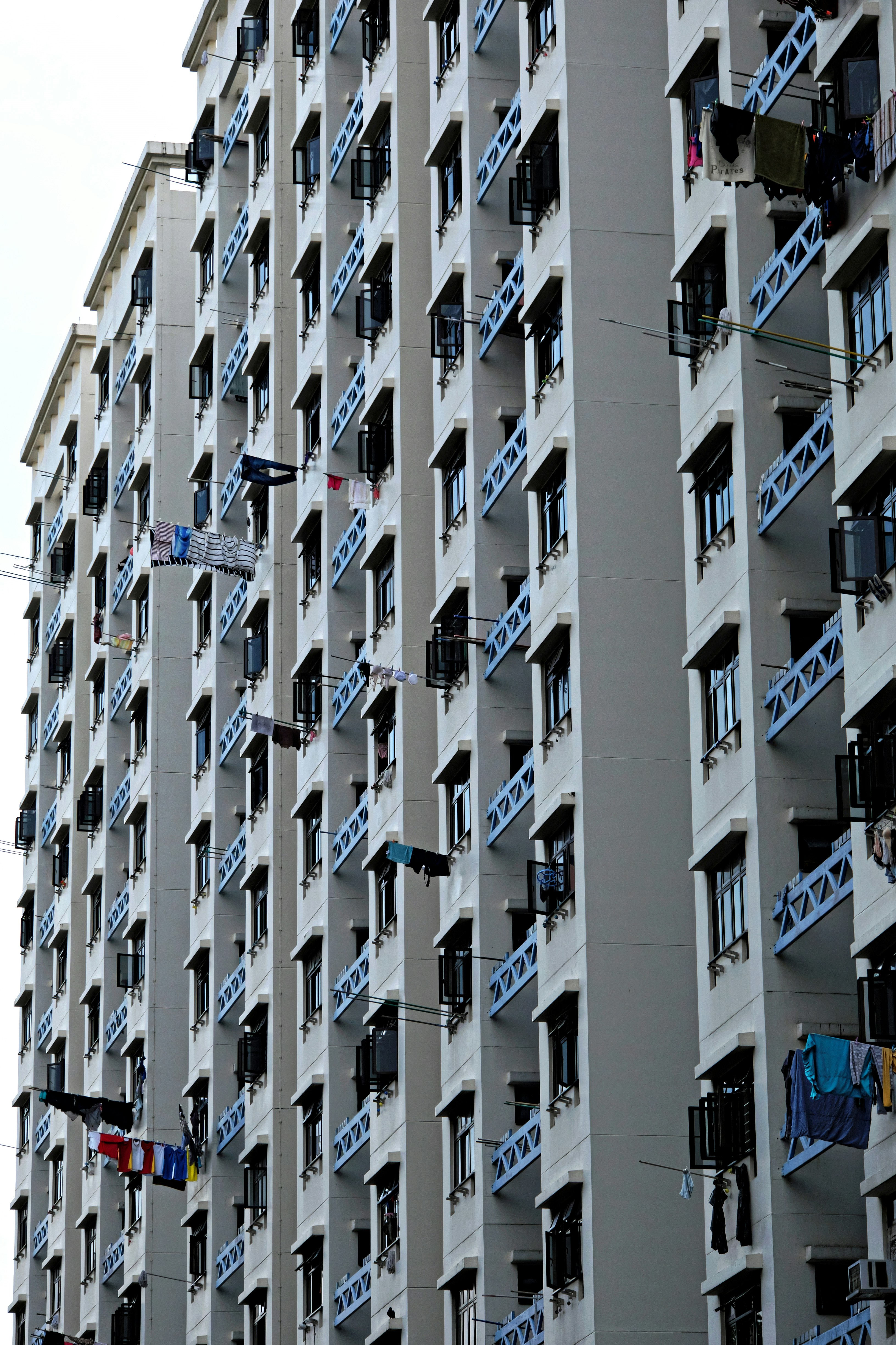 a tall building with balconies and balconies on the balconies