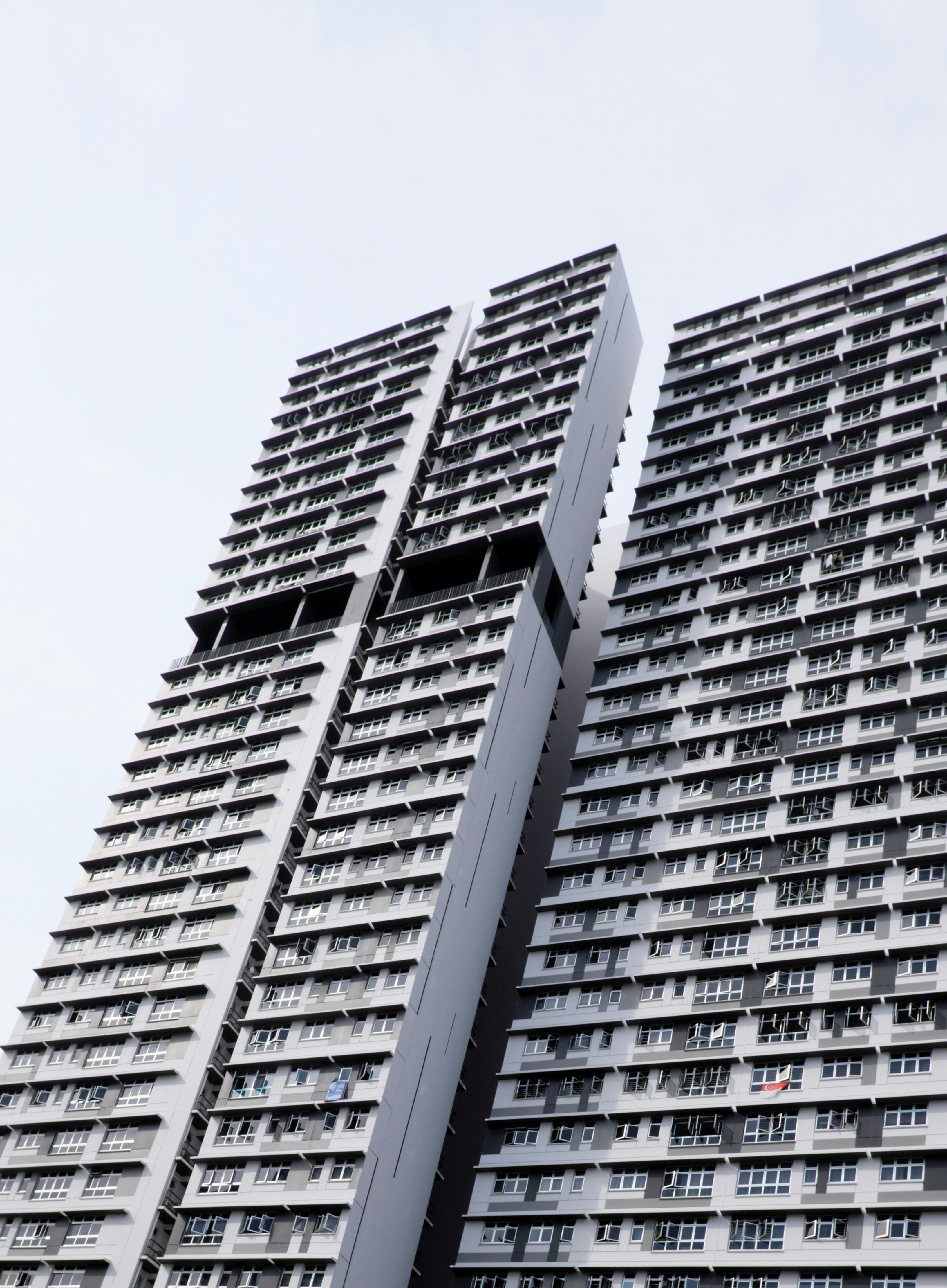 a very tall building with lots of windows