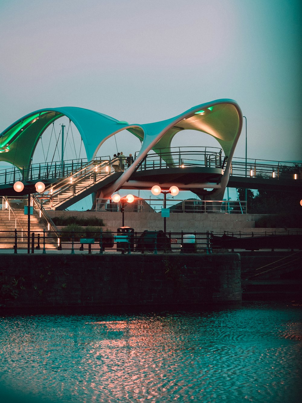 a bridge that is over a body of water