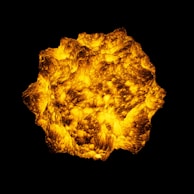 A panoramic view of solar flares erupting energetically, captured in brilliant shades of red and gold.