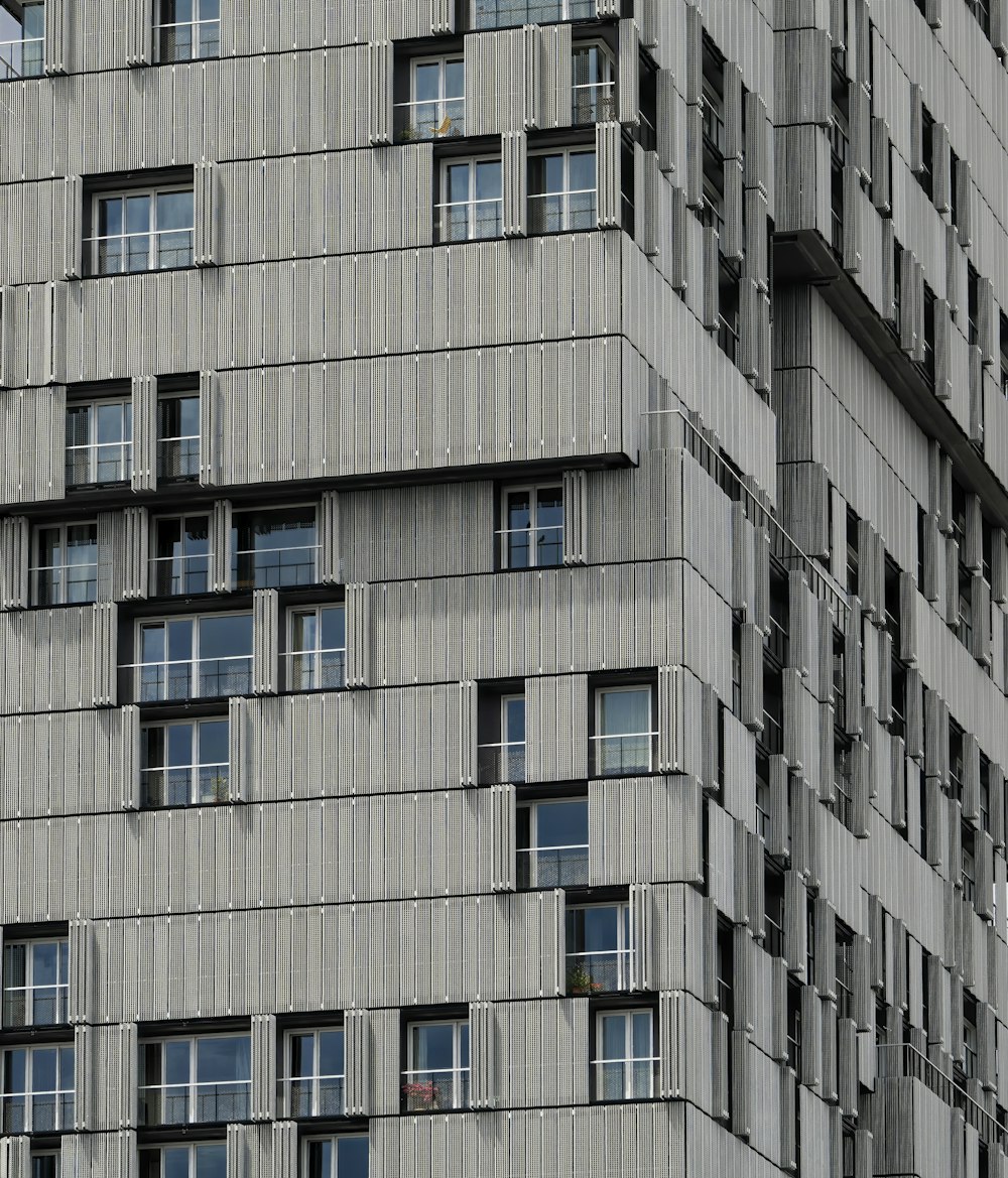 a very tall building with lots of windows