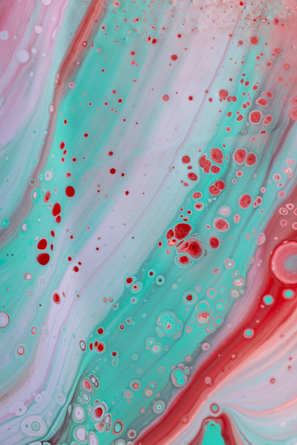 a close up view of a liquid painting