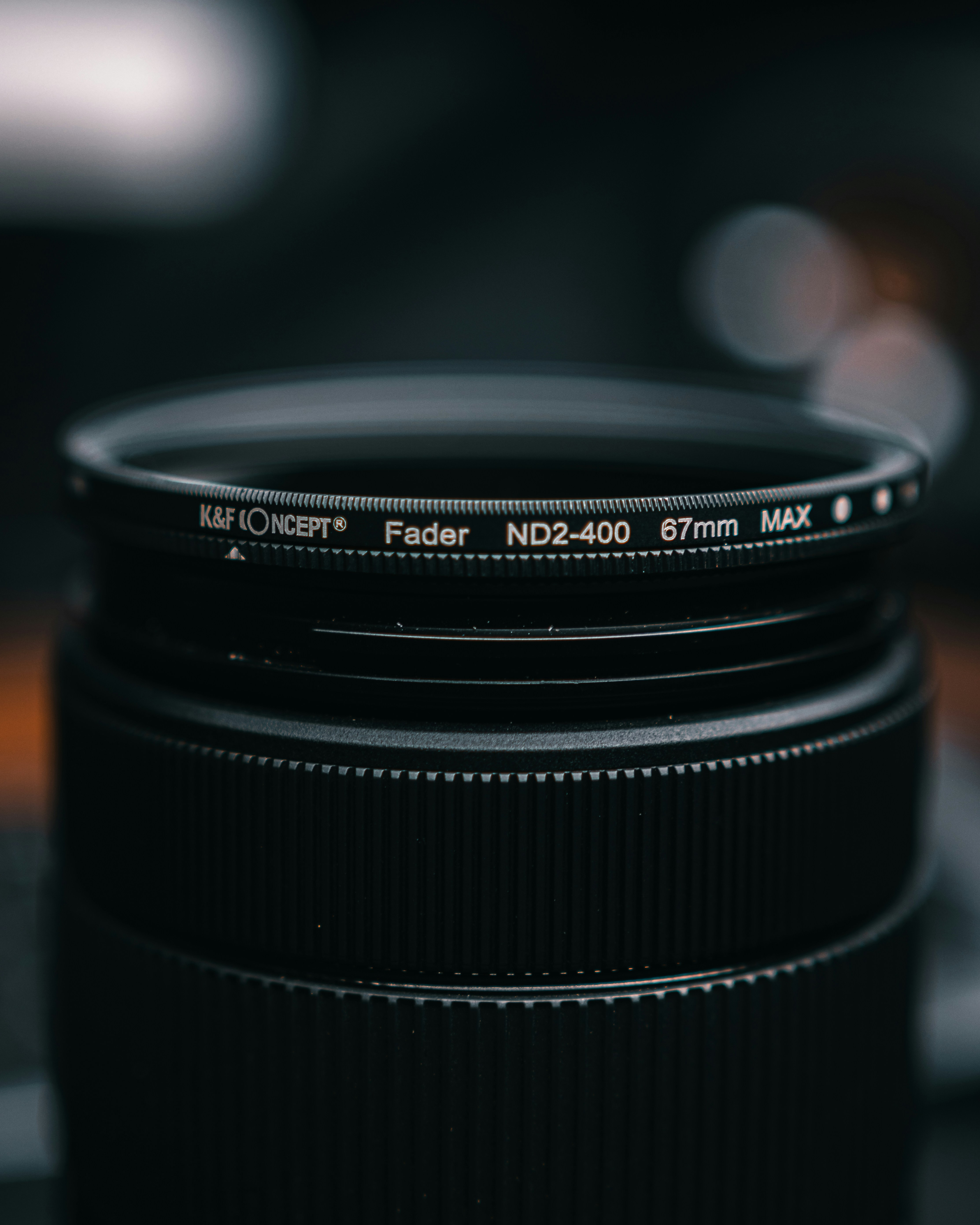 a camera lens sitting on top of a table