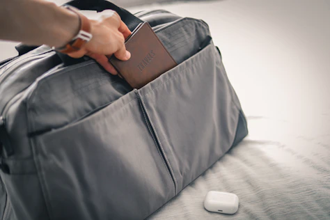 Photo of a similar item: Celvetch Expandable Canvas Duffle Bag, Dark Grey