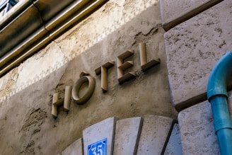 a sign on the side of a building