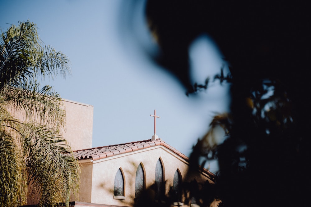 a church with a cross on top of it