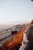 A taxi driving along the scenic coastal road near Málaga.