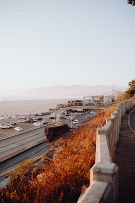 A taxi driving along the scenic coastal road near Málaga.
