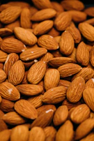 a pile of almonds sitting on top of each other