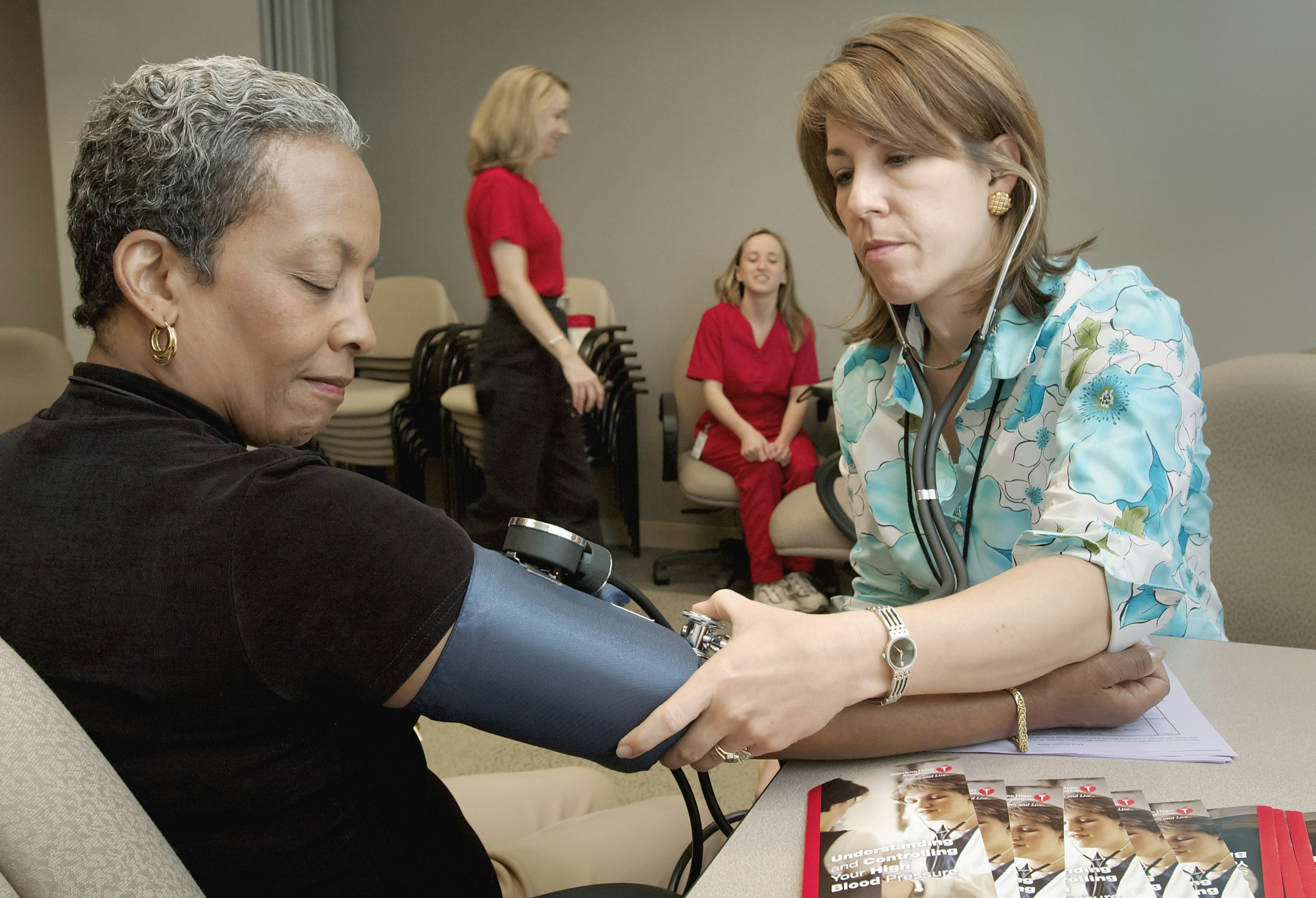 Healthcare professionals working together