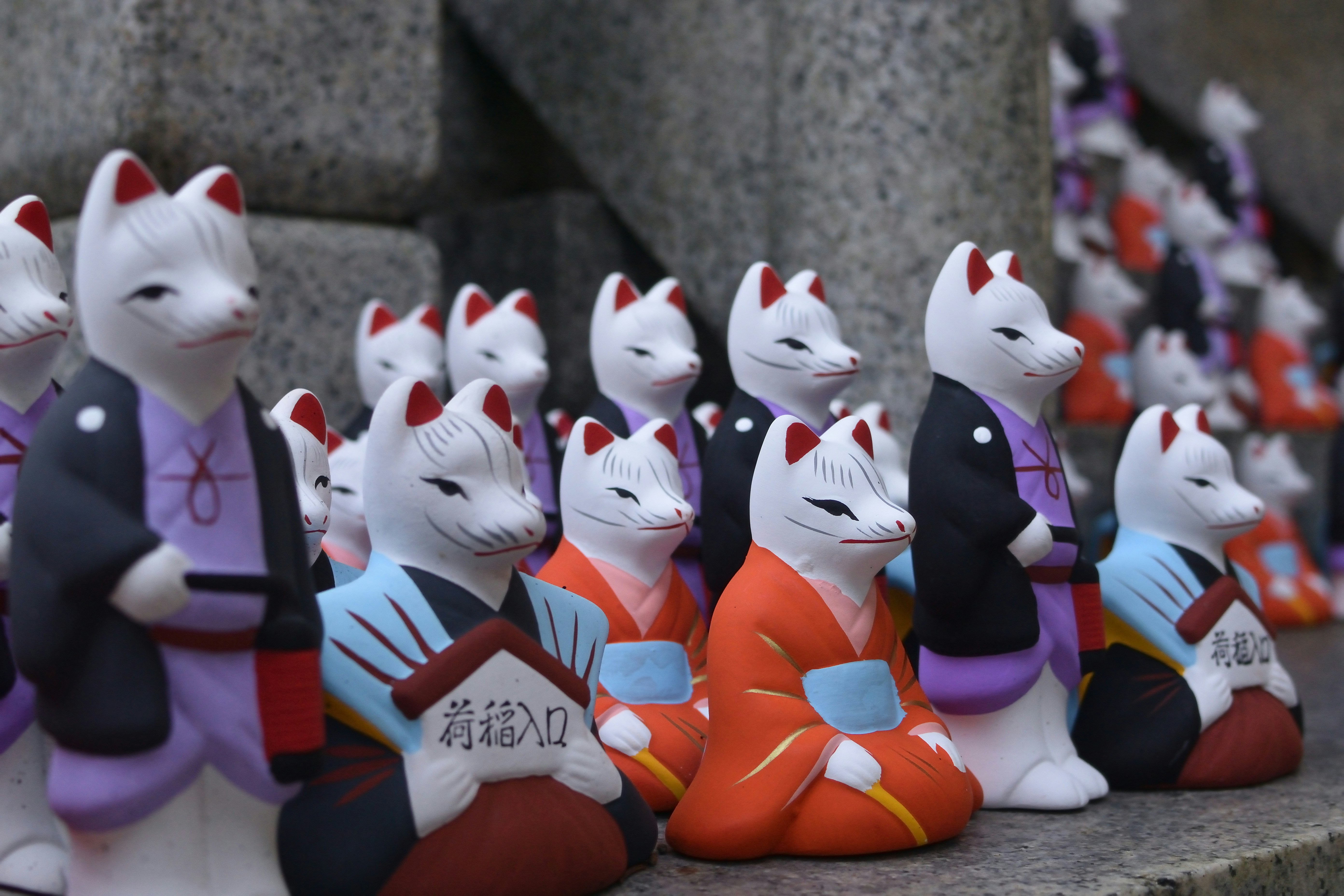 It is believed in Japan a white fox is a messenger from god and brings us good luck.