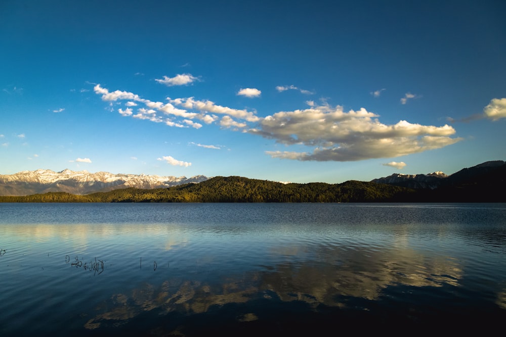 a large body of water surrounded by mountains