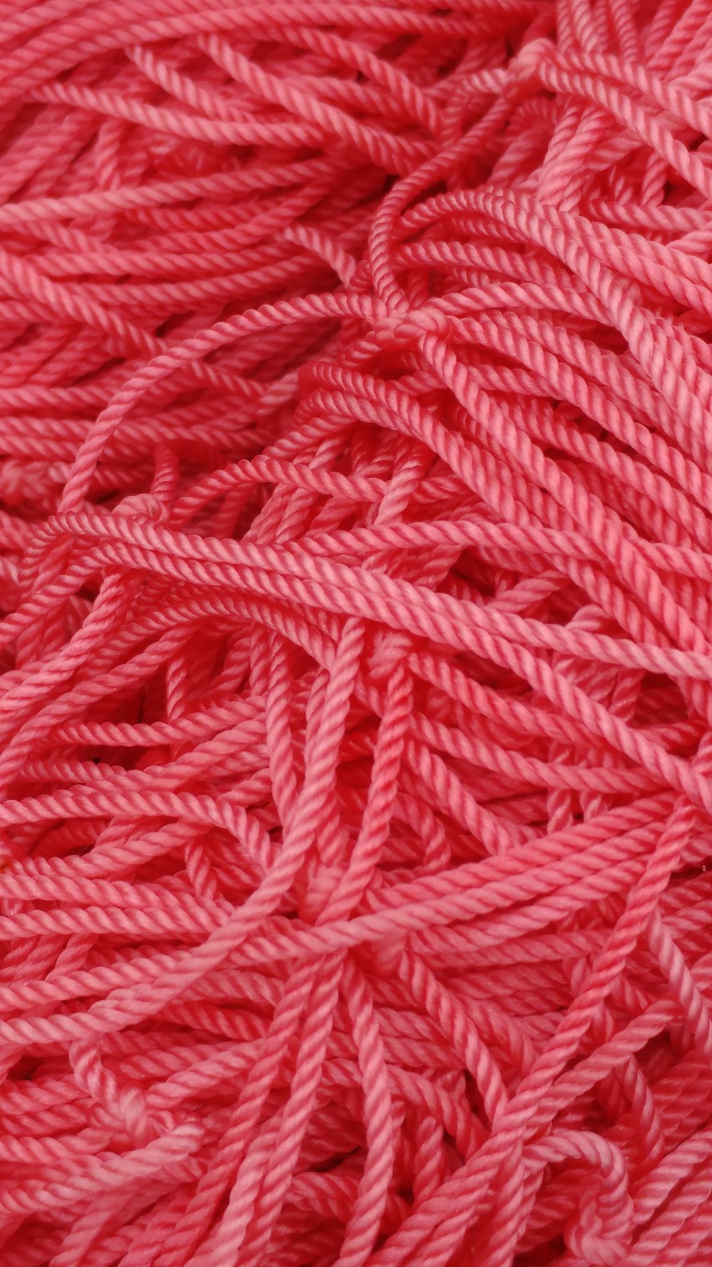 a close up of a red rope