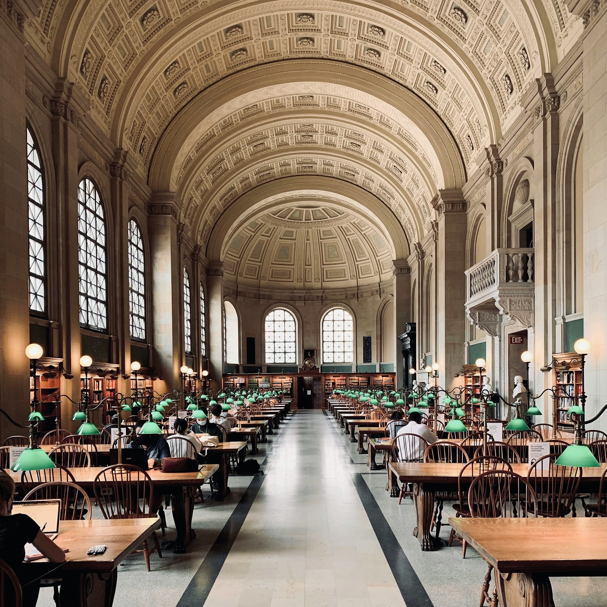 Interior of the Boston Public Library.