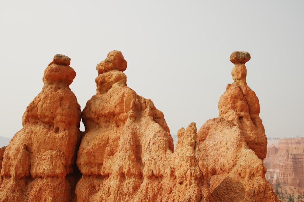 a group of rock formations in the desert