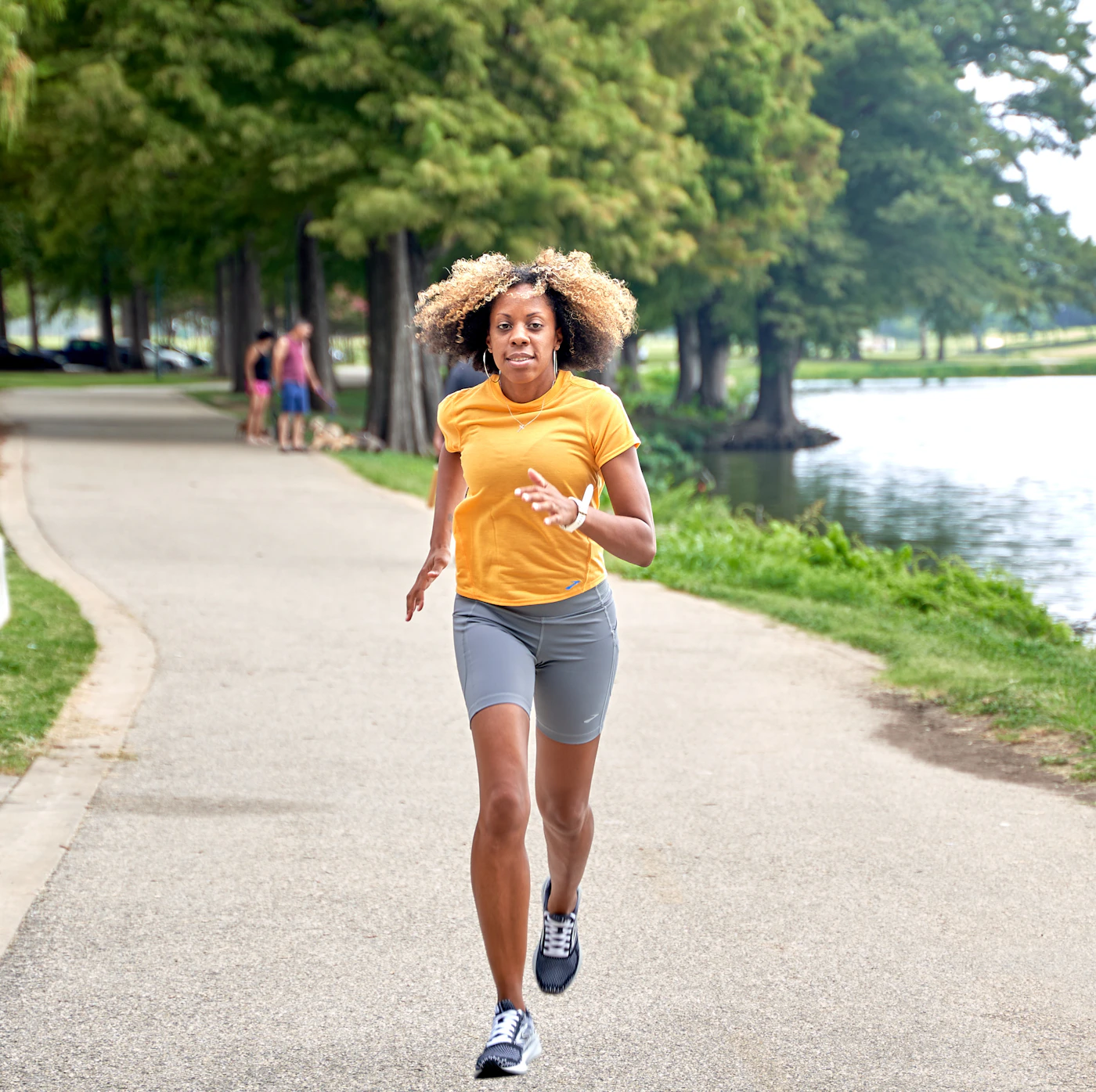 An adult running outdoors; an illustrative fitness lifestyle photograph