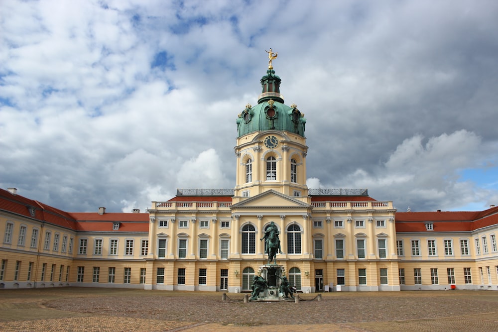 a large building with a clock tower on top of it