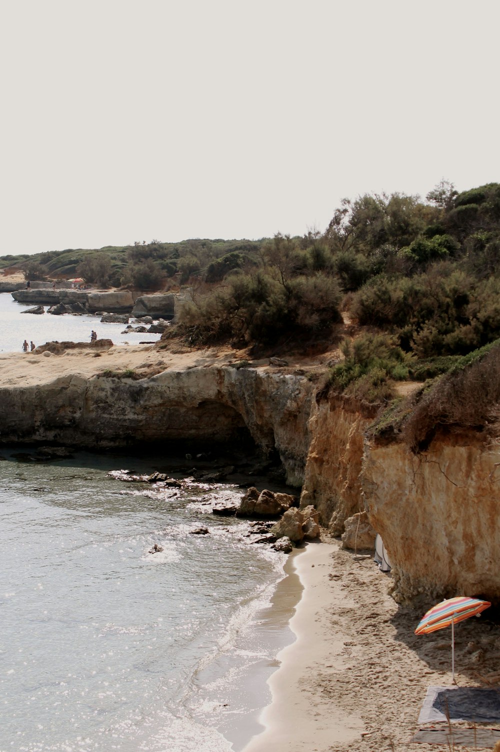 a view of a beach with a body of water