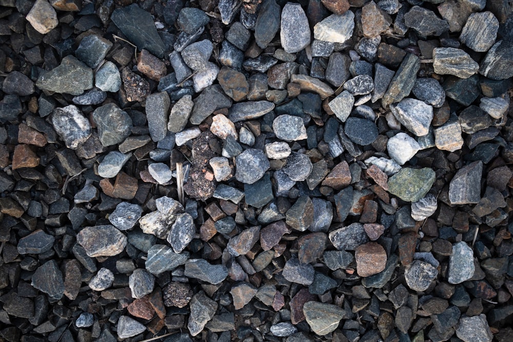 a pile of rocks sitting next to each other