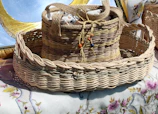 Colorful woven basket showcasing traditional African craftsmanship.