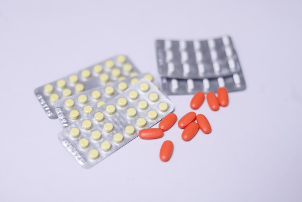 a close up of pills and contraptions on a table