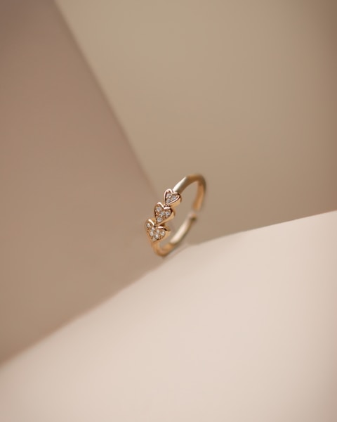 Set of stacking rings on a hand