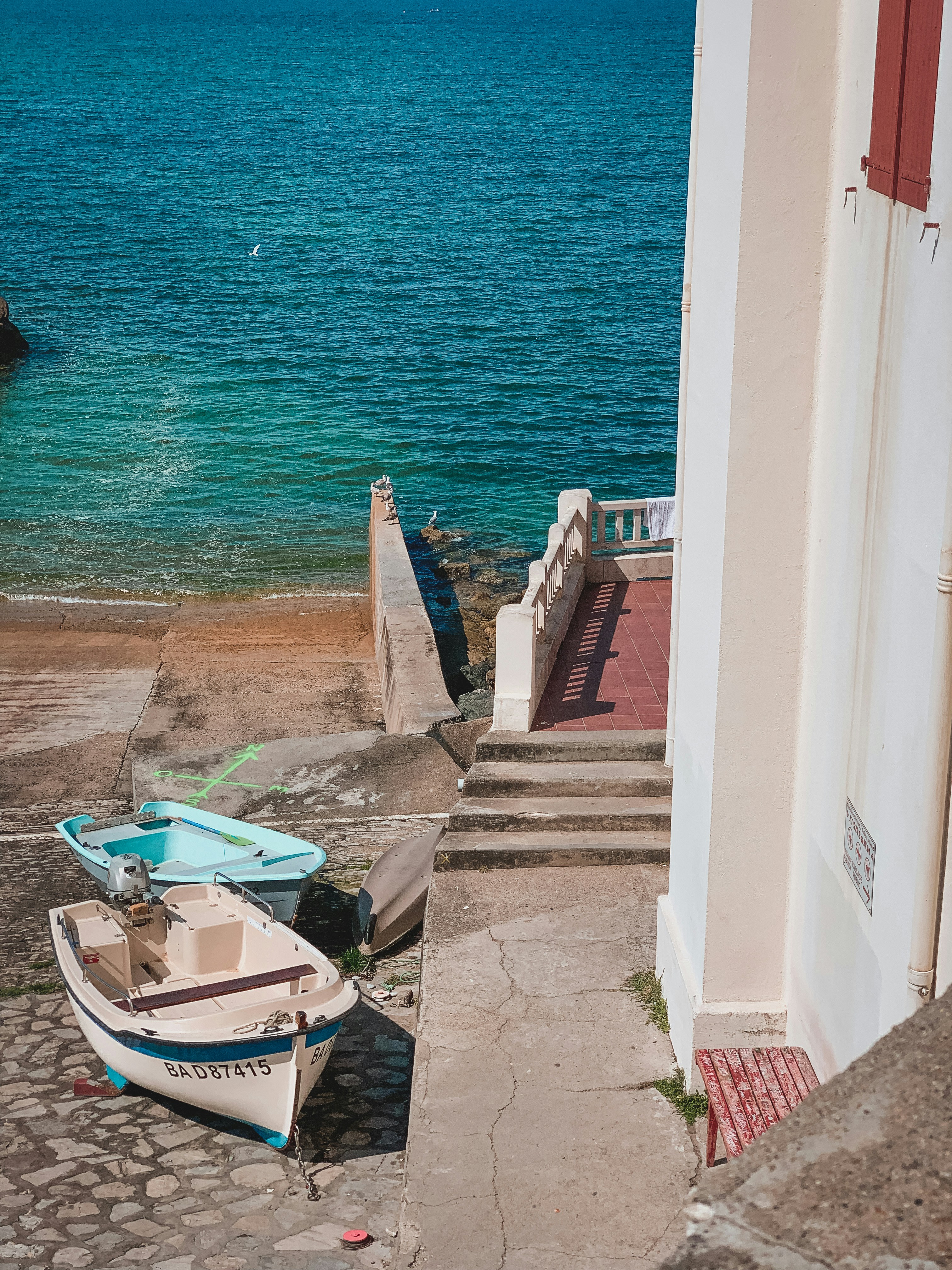 a couple of boats that are sitting in the water