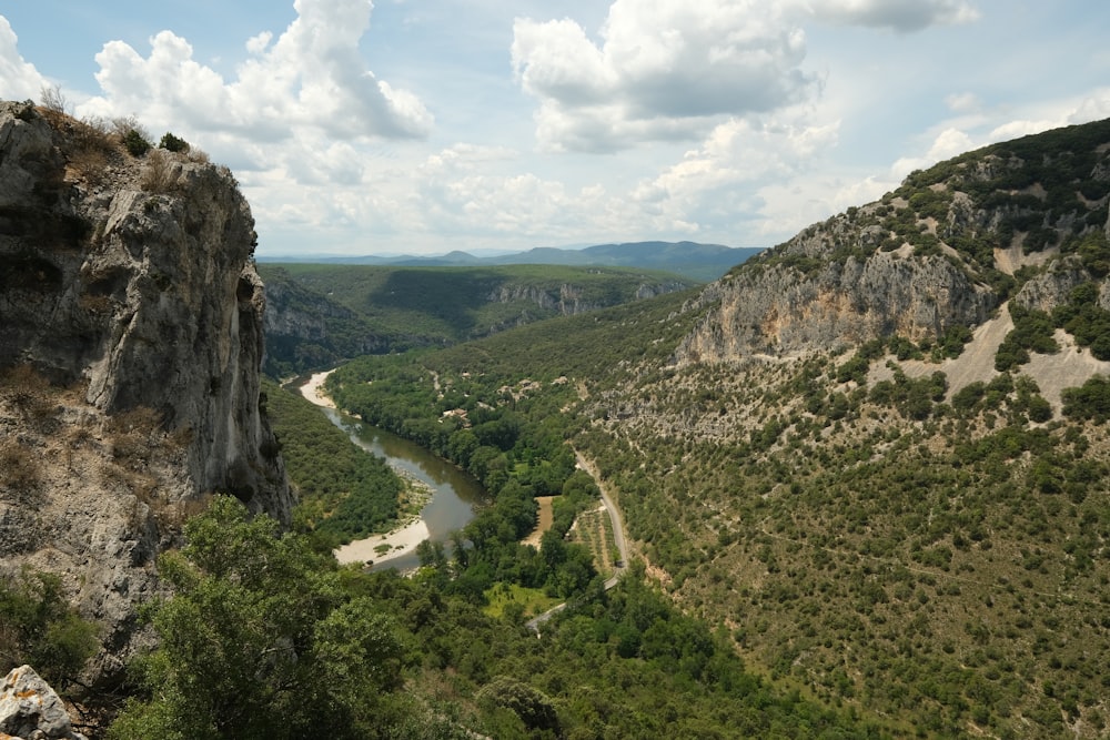 a view of a rocky mountain