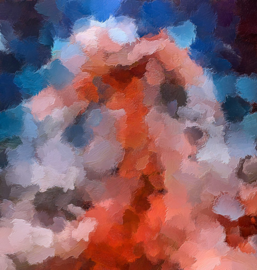 a digital painting of a sky with clouds