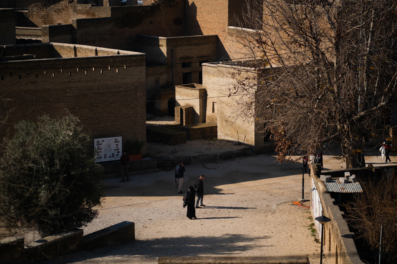 A lane of mud-brick houses inside the Erbil citadel