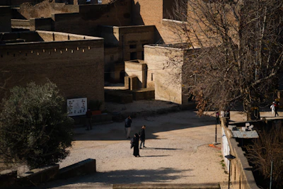 A lane of mud-brick houses inside the Erbil citadel