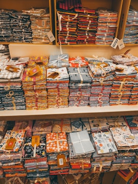 a store display filled with lots of different types of cloths