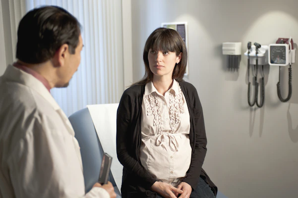 Doctor with patient