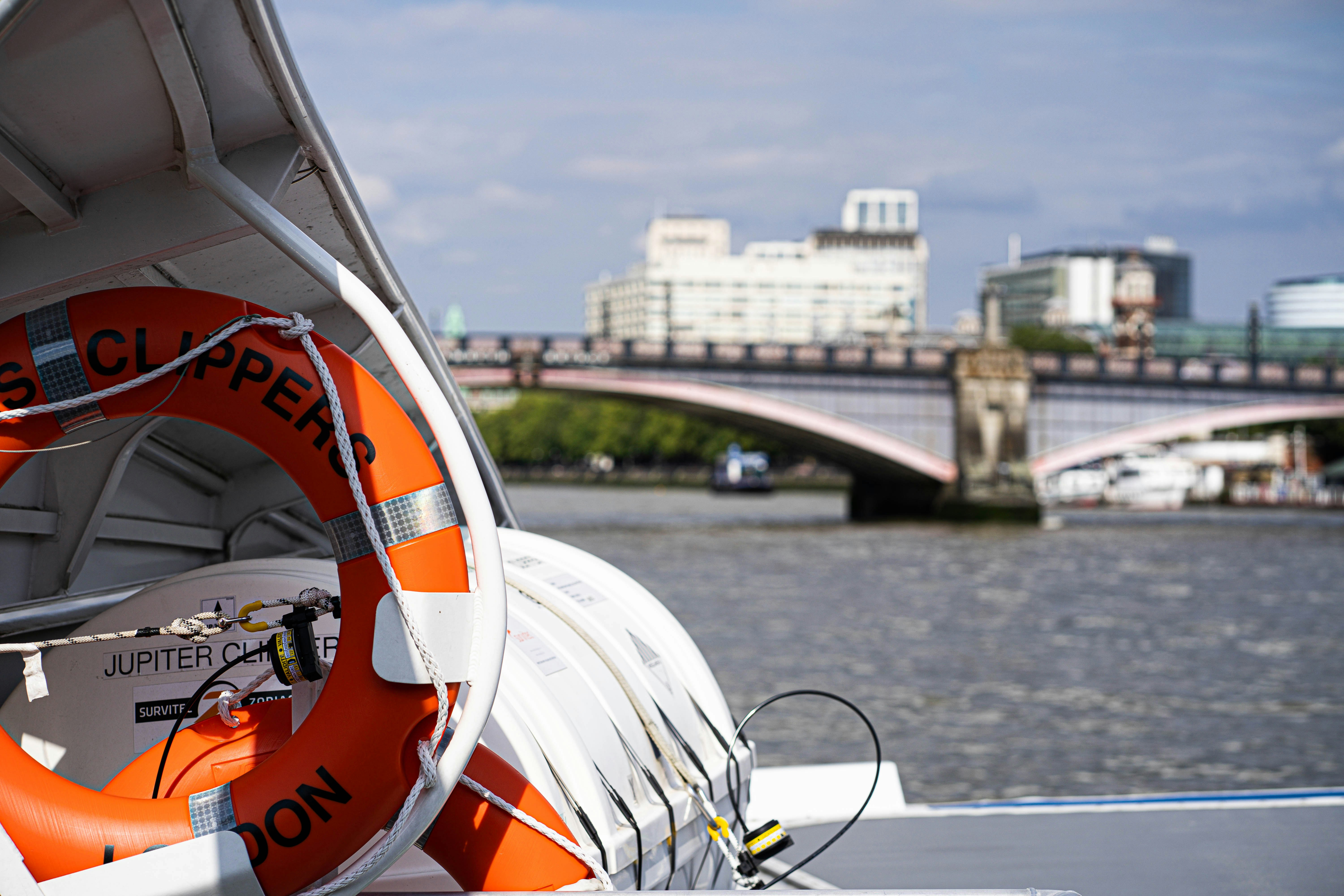 a life preserver on a boat in the water