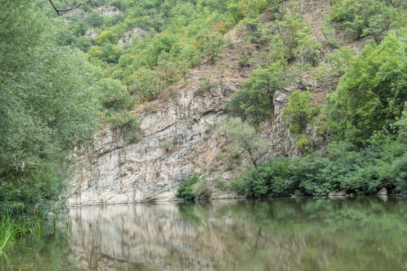 A serene Ardèche landscape with gentle hills and a calm river, reflecting the peaceful environment of sn-naturopathie's practice.