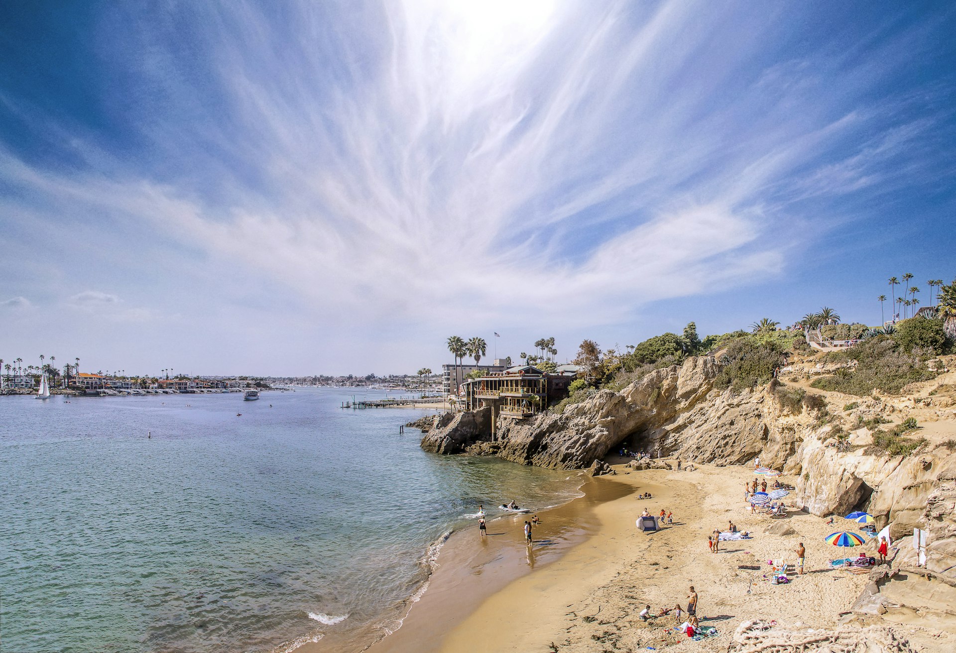 Corona del Mar beach and rocky point, Newport Beach, California