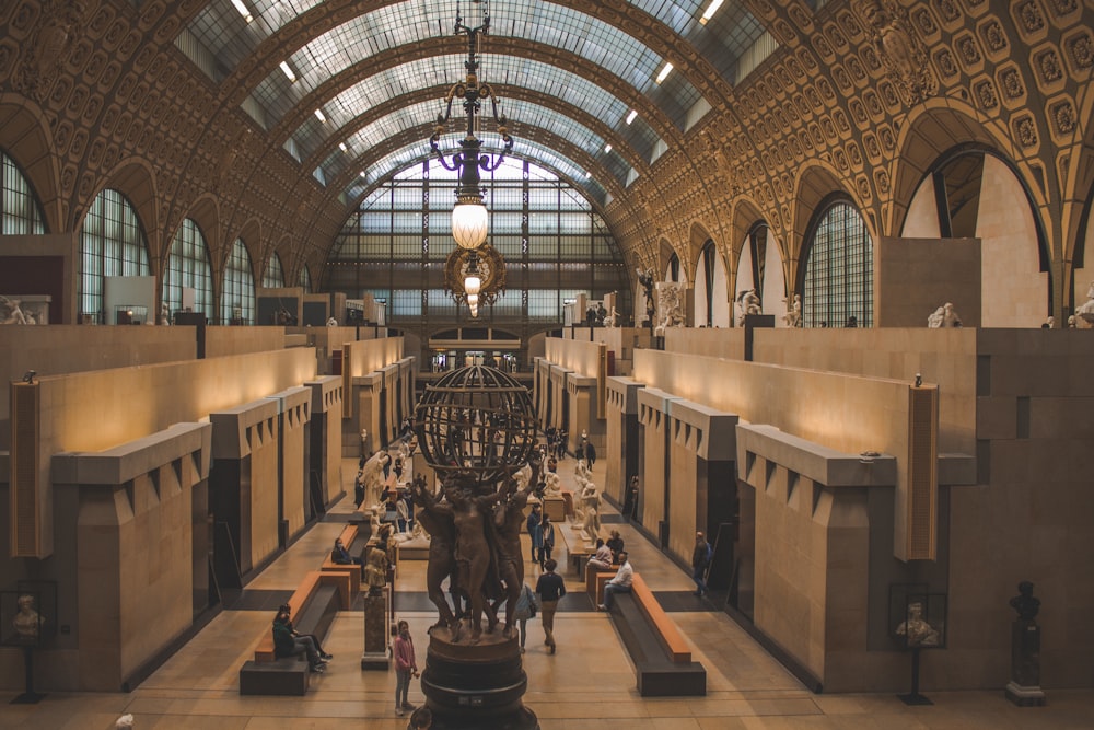 a large building with a very tall ceiling