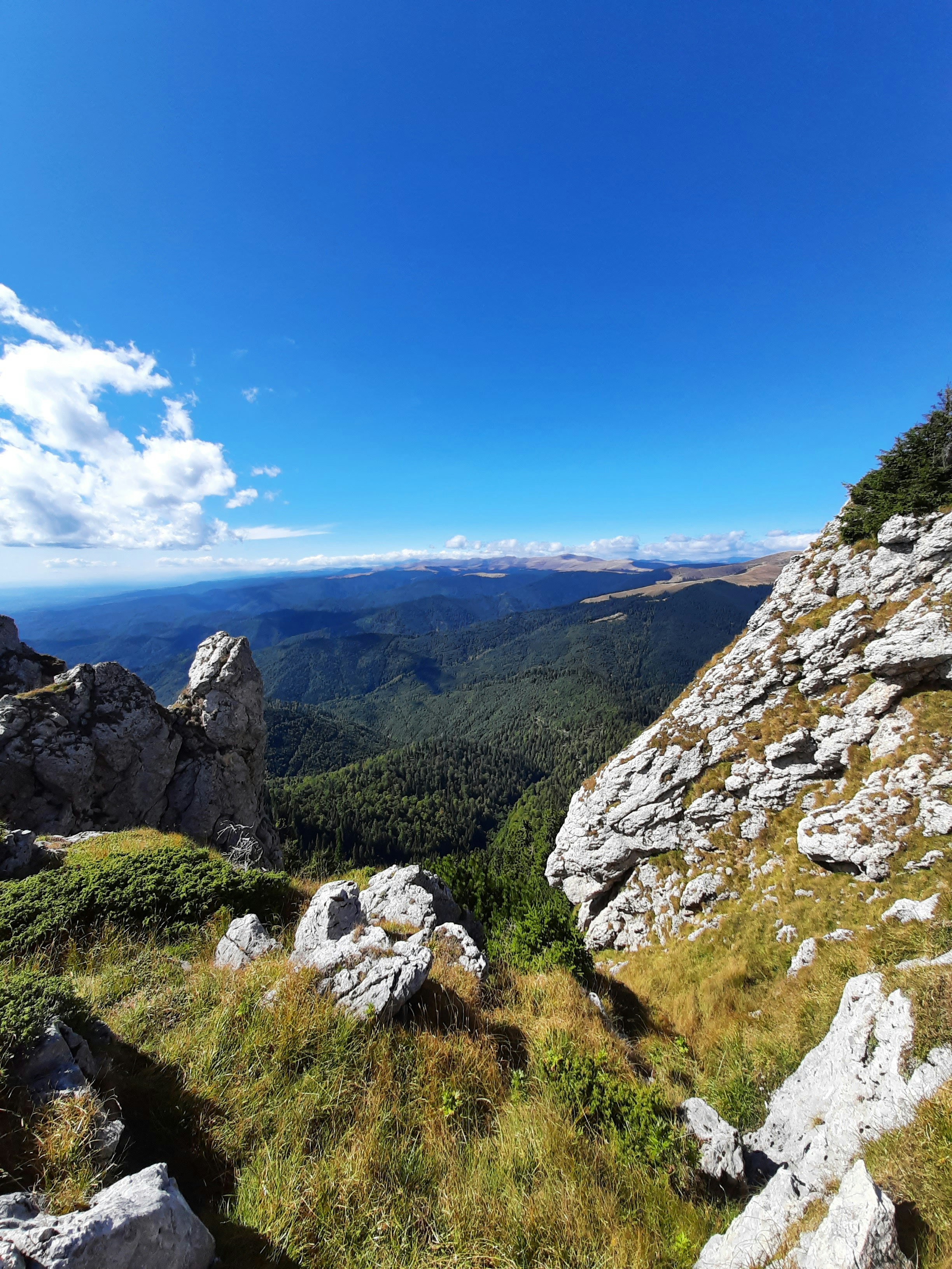 the view from the top of a mountain