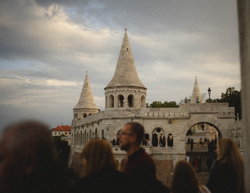 tourists at fisherman's bastion in budapest