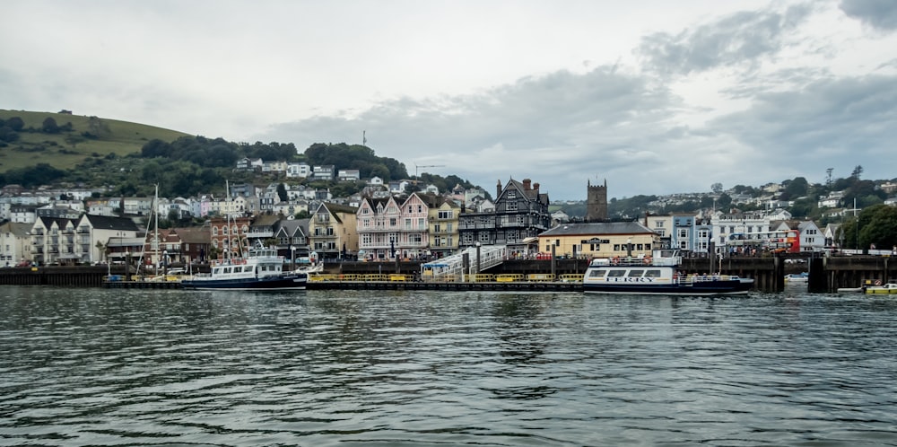 a body of water with a bunch of boats in it